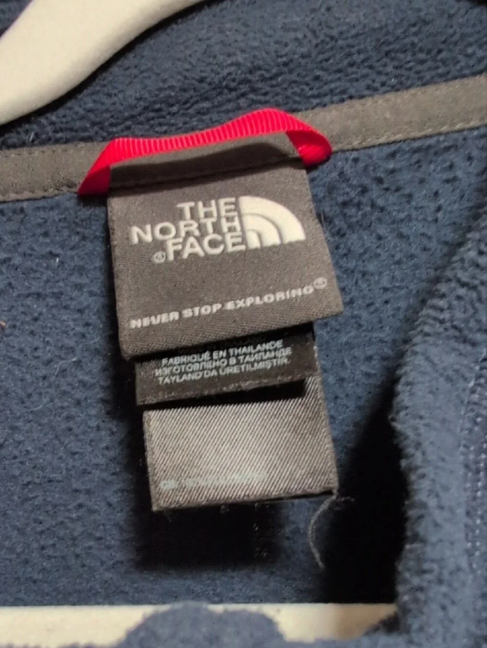 The North Face Mens Navy Full-Zip Teddy Fleece Jacket